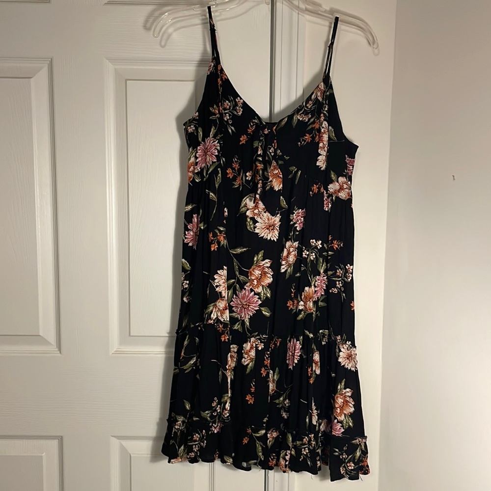 Black floral dress